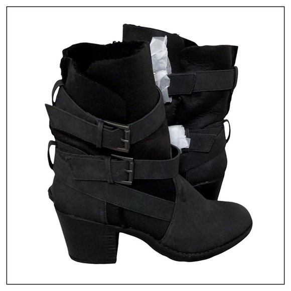 NEW Report Black Yurick Fold Down Vegan Booties - Picture 4 of 8
